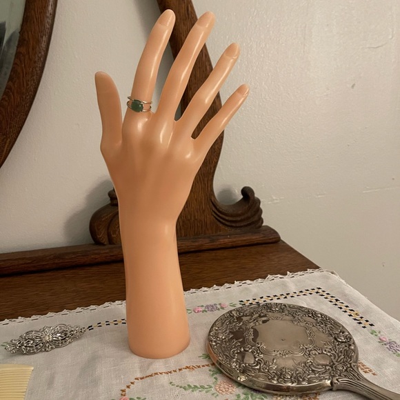 Bottled Up Designs Double Band Ring Sterling Silver Adjustable Mason Jar Glass - Picture 4 of 5